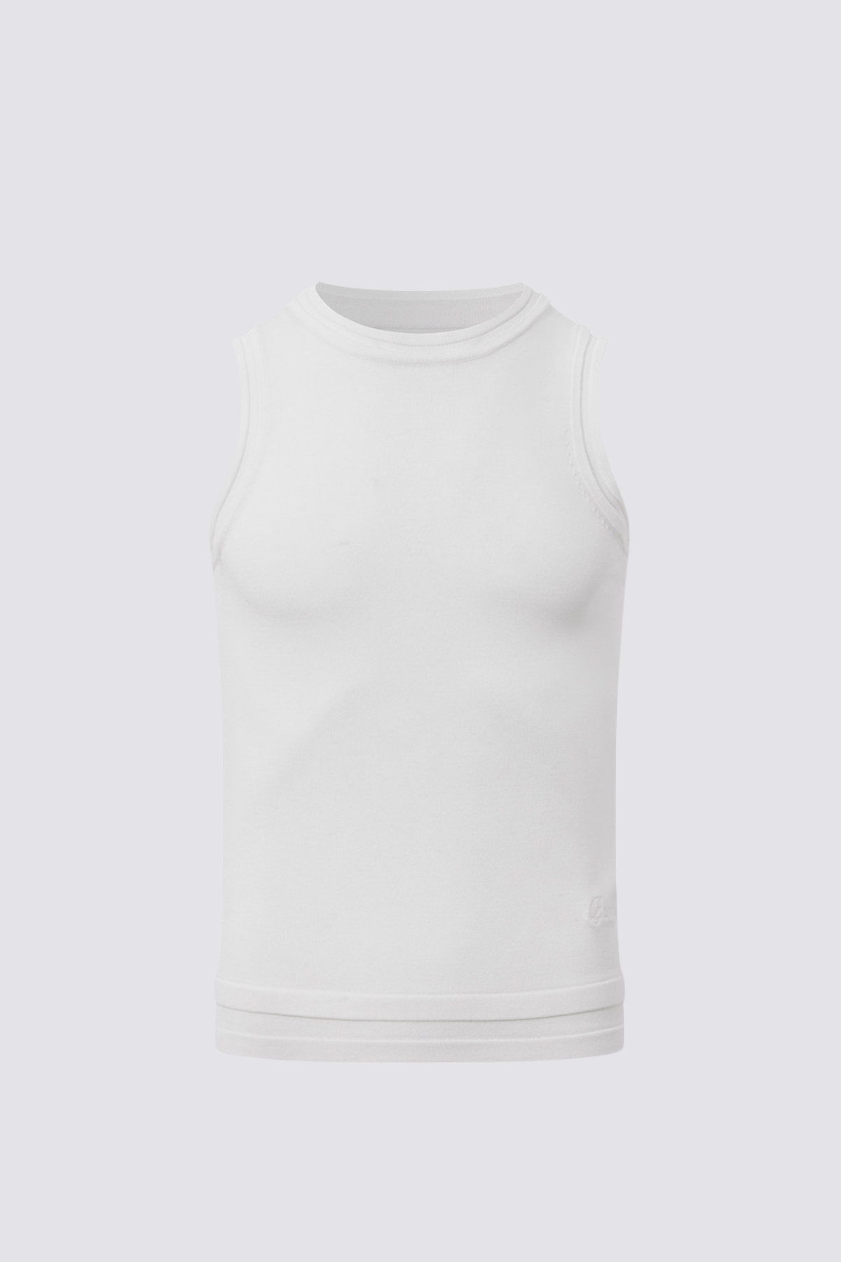 Free Slant Sleeveless Top White