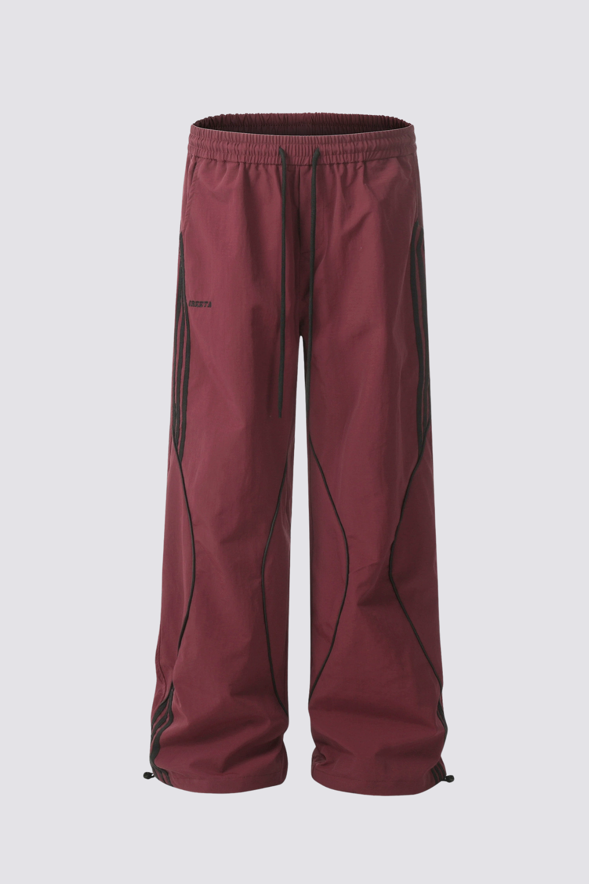 Future Shell Striped Straight Deconstructed Pants