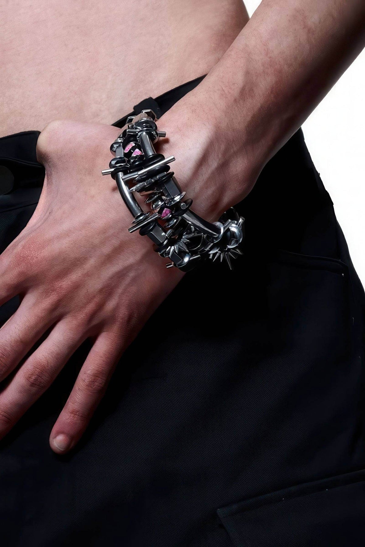 Futuristic Metal Punk Bracelet