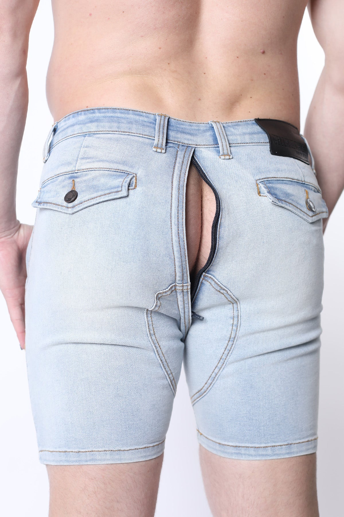 Full Court Denim Zipper Short