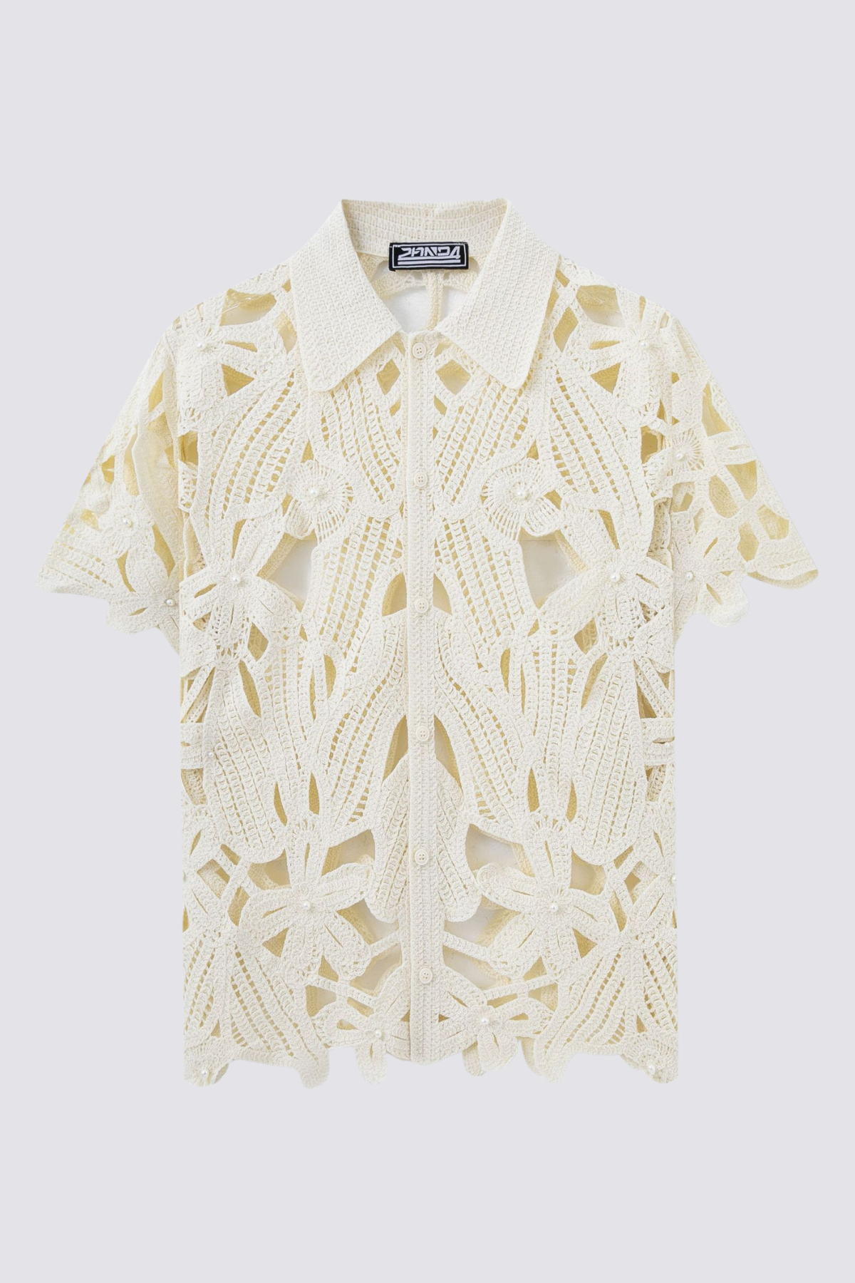 Gentle Structure Cutout Knit Shirt