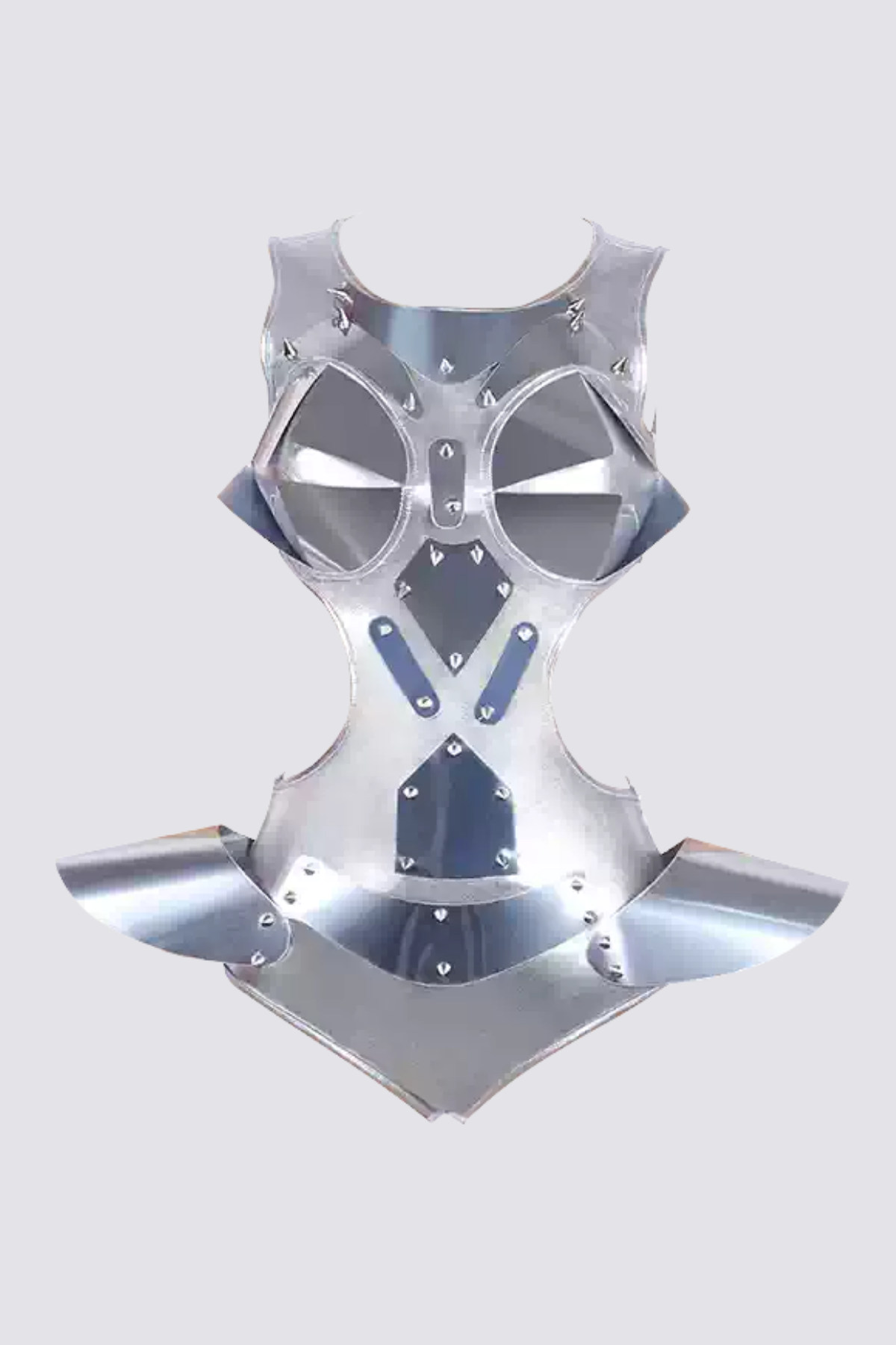 Hostile Silence Armor Metallic Cutout Bodysuit