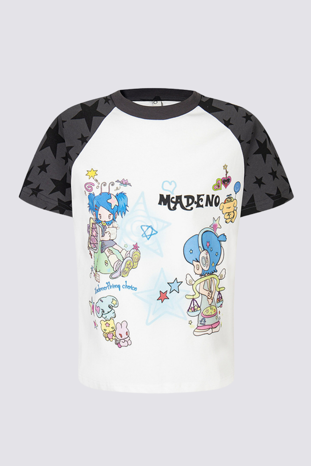 Hyper Cute Y2K Print Star T-Shirt White
