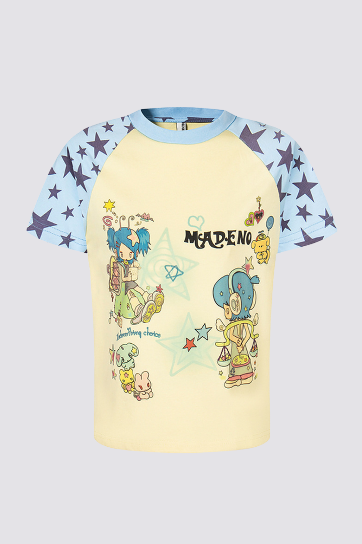 Hyper Cute Y2K Print Star T-Shirt Yellow