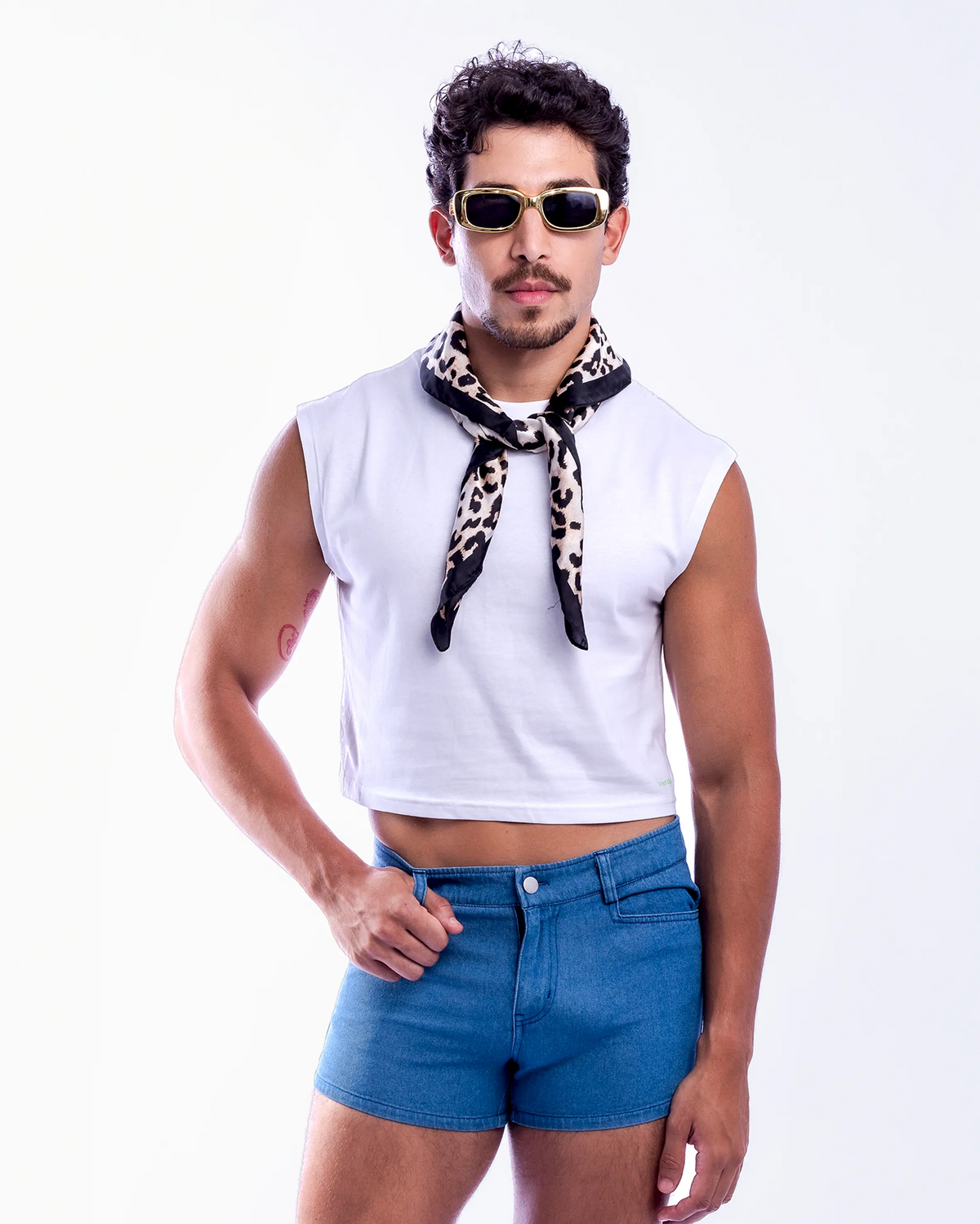 Short Length Denim Shorts - Blue
