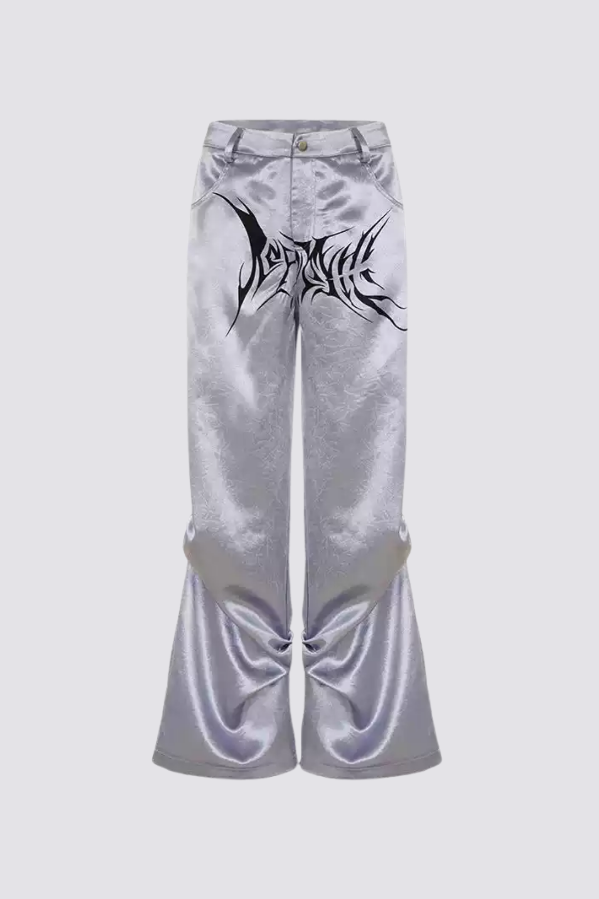 Kinetic Taper Print Ruched Wide Leg Pants