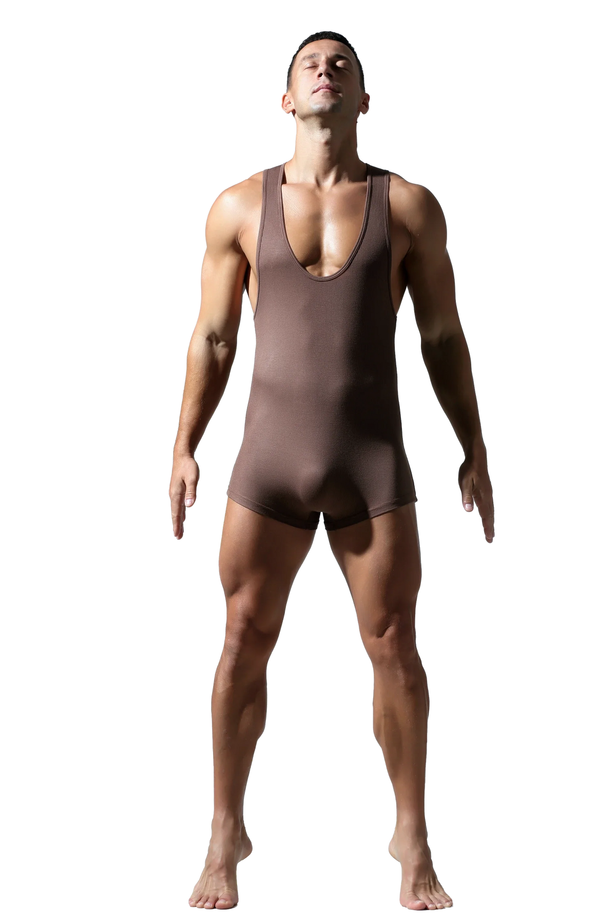 Men's One-Piece Bodysuit - Sleek Tank Top Style