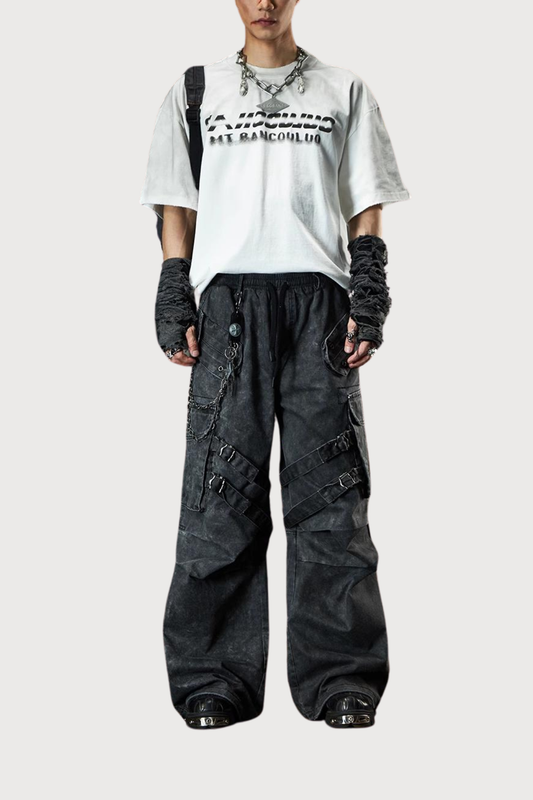 Light Wear Wide Leg Pants Grey