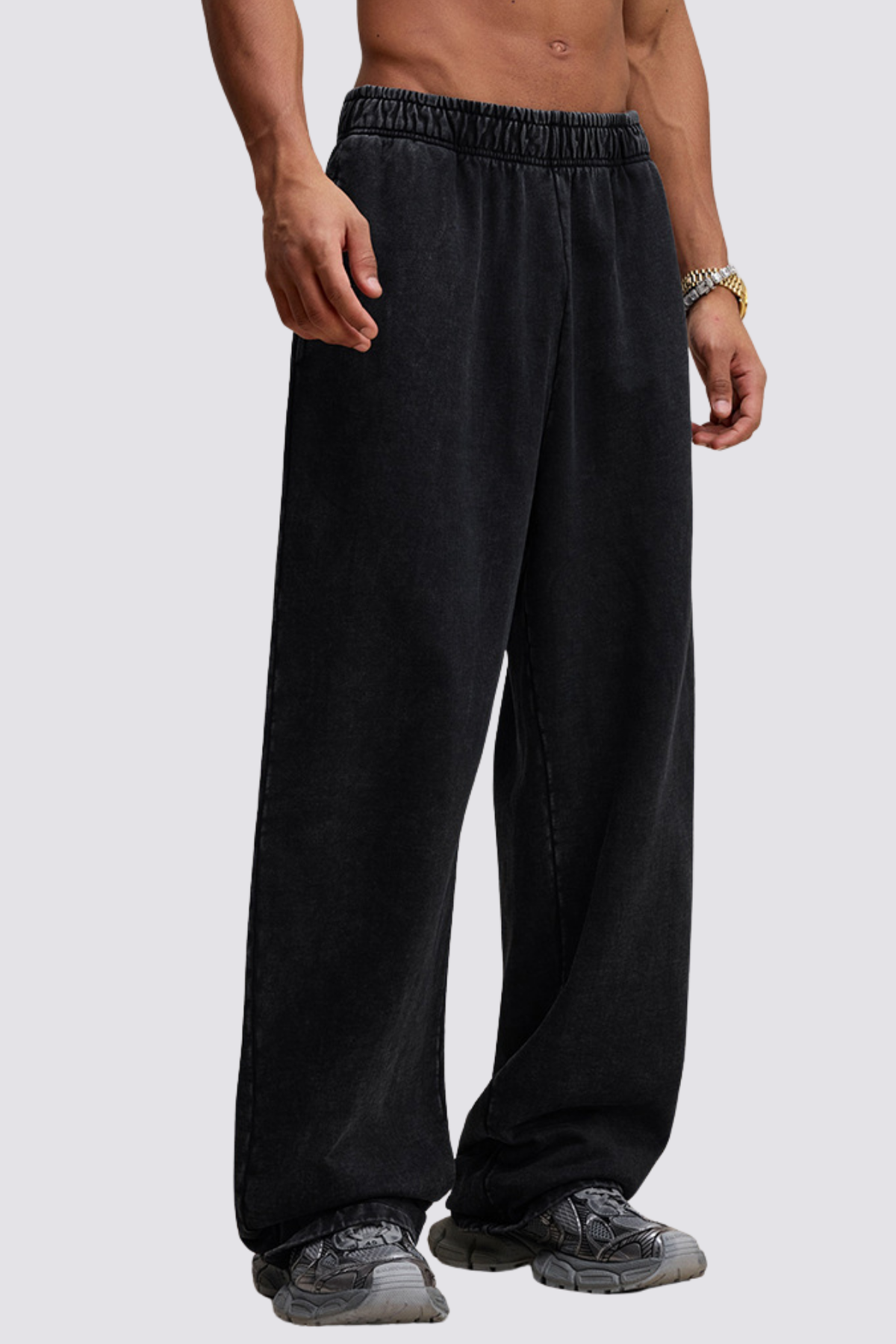 Linear Pace Straight Pants Black