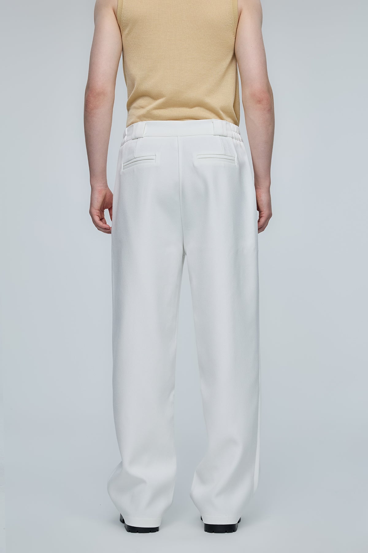 Linear Panel Rhinestone Straight Pants