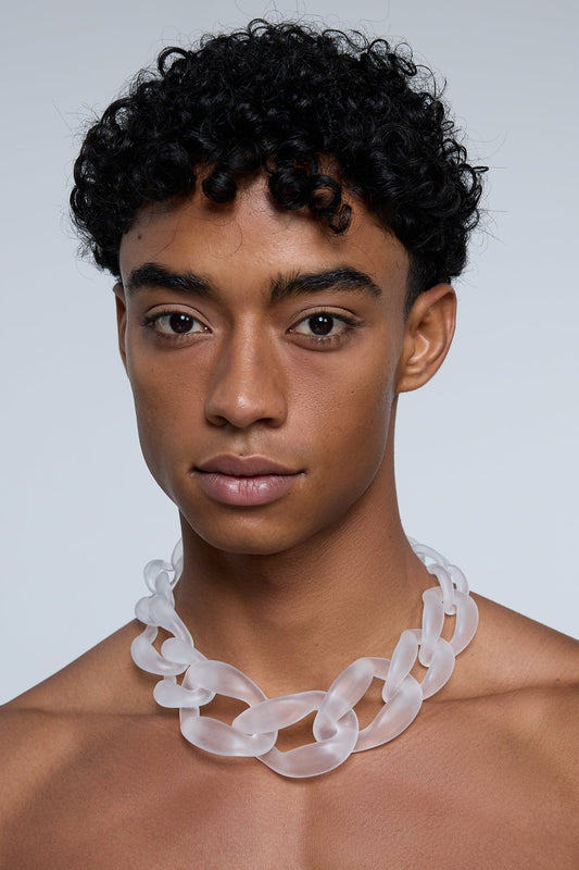 Lust Coil Acrylic Choker Grey