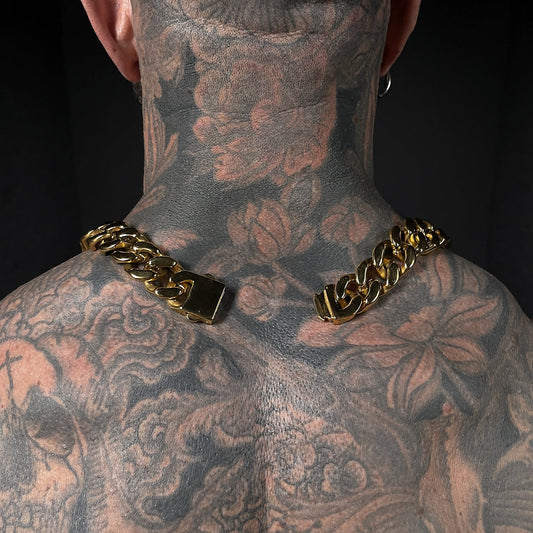 STAINLESS STEEL MALE CHAIN GOLD