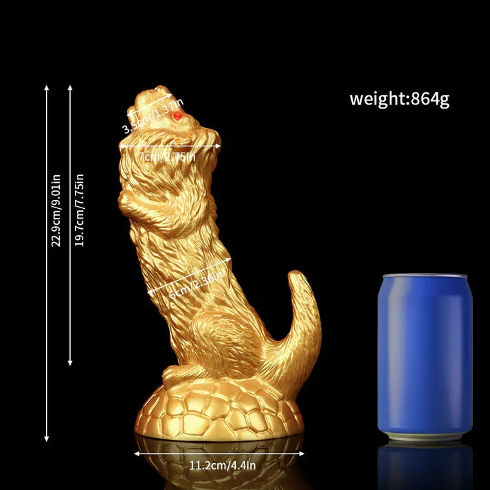 Gold Lion Dildo – Luxury Fantasy Animal-Inspired Silicone Dildo
