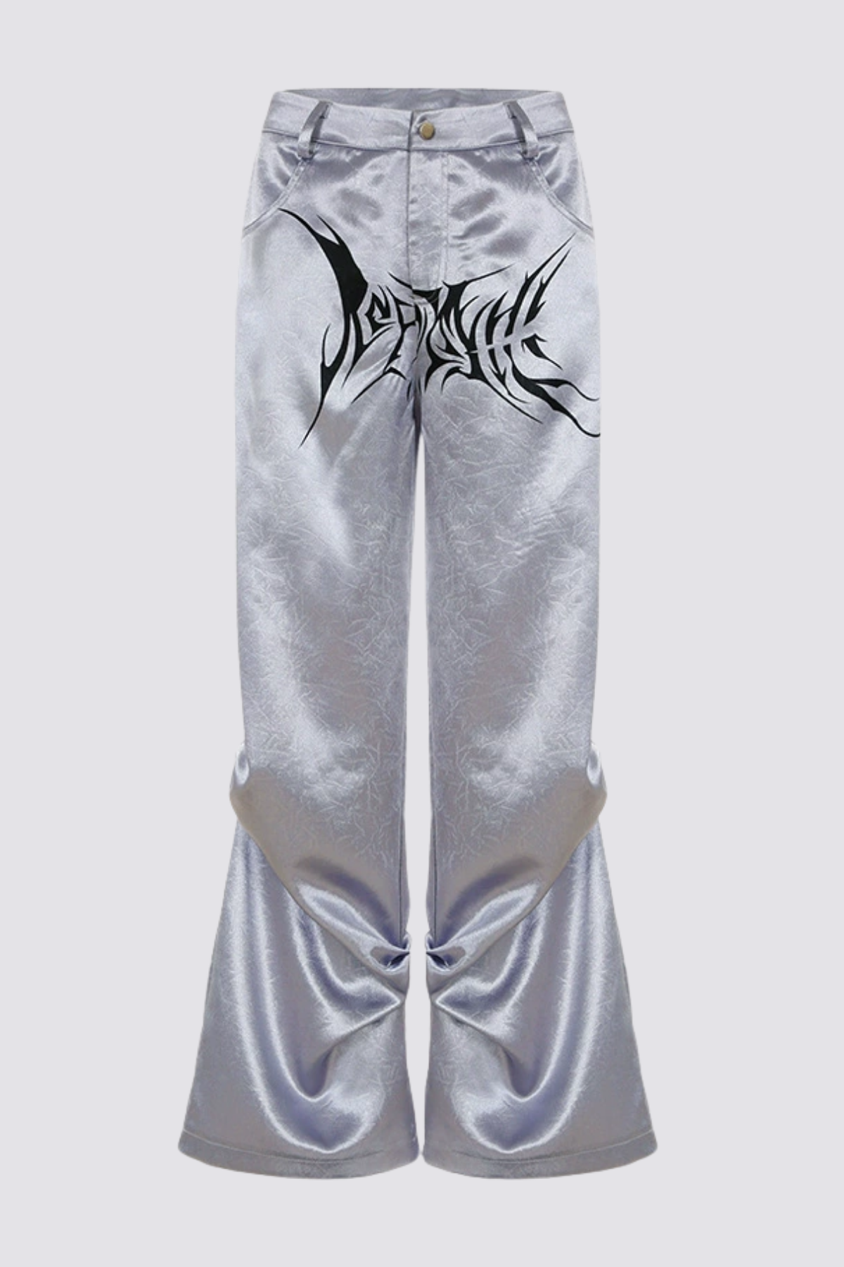 Metro Balance Print Satin Straight Pants