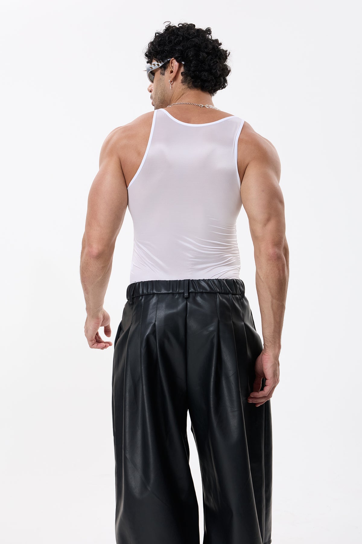Night Sheet Spaghetti Top White