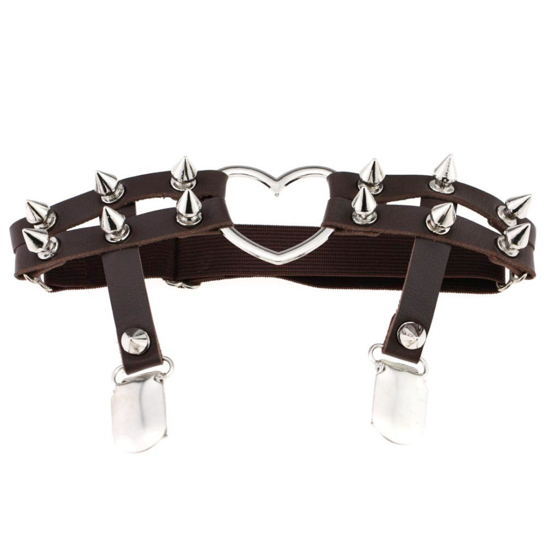 Studded Heart Femboy Thigh Garter