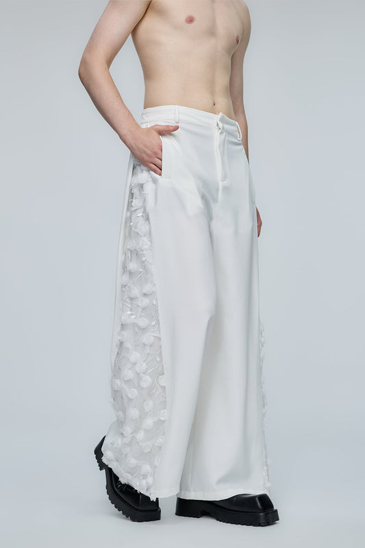 Optical Chaos Floral Wide Leg Pants