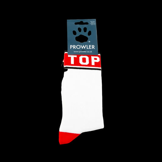 Prowler Top Socks White Red