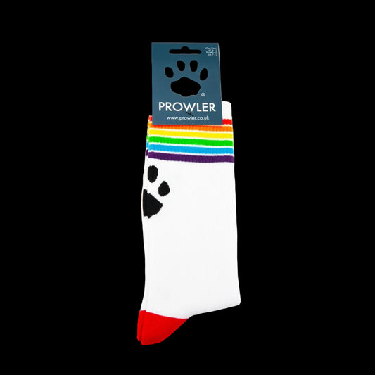 Prowler Pride Socks White Rainbow