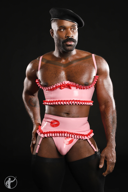 PUCKER UP TOMMI RUBBER LINGERIE SET
