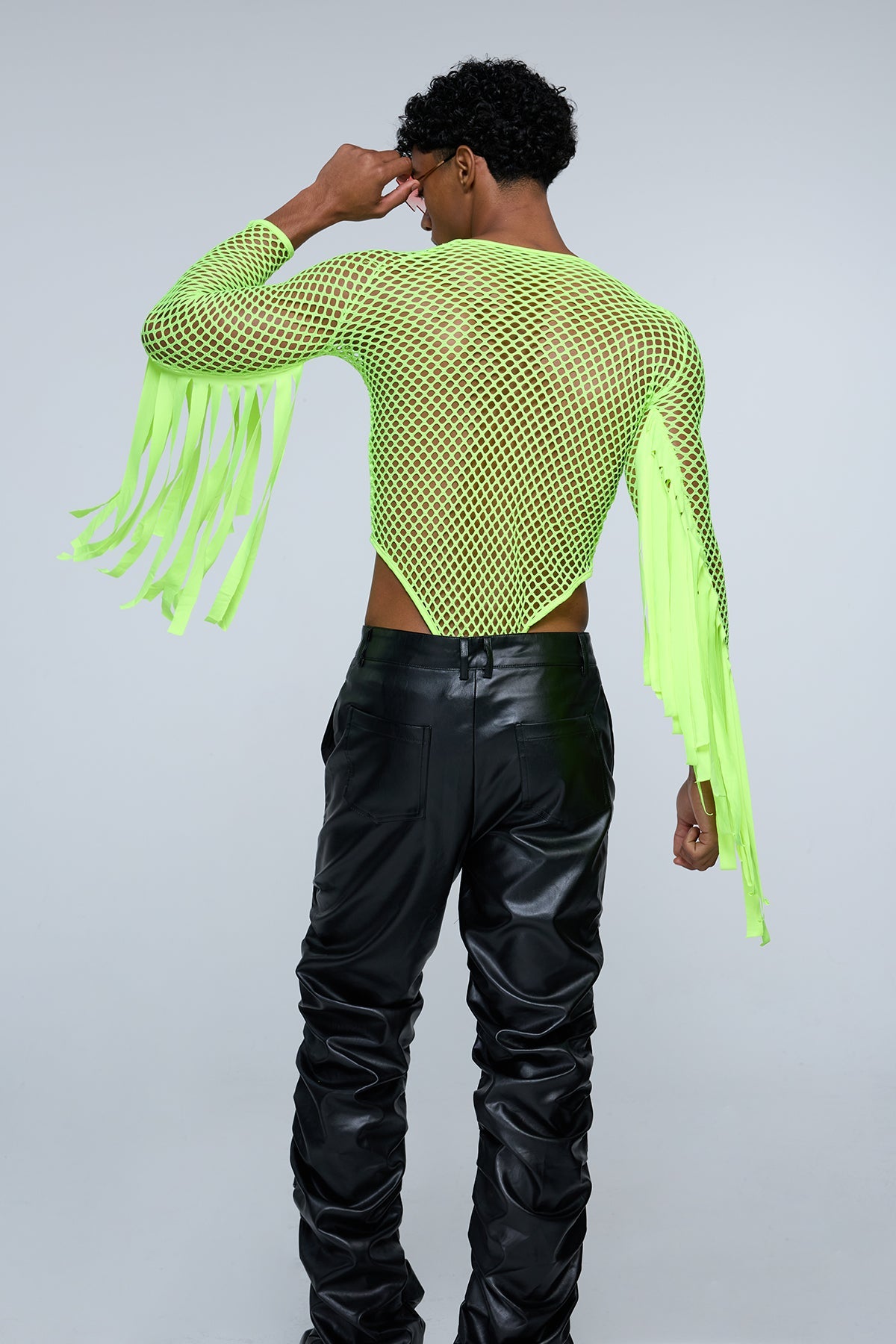 Parallel Design Long Sleeve Fringe Bodysuit