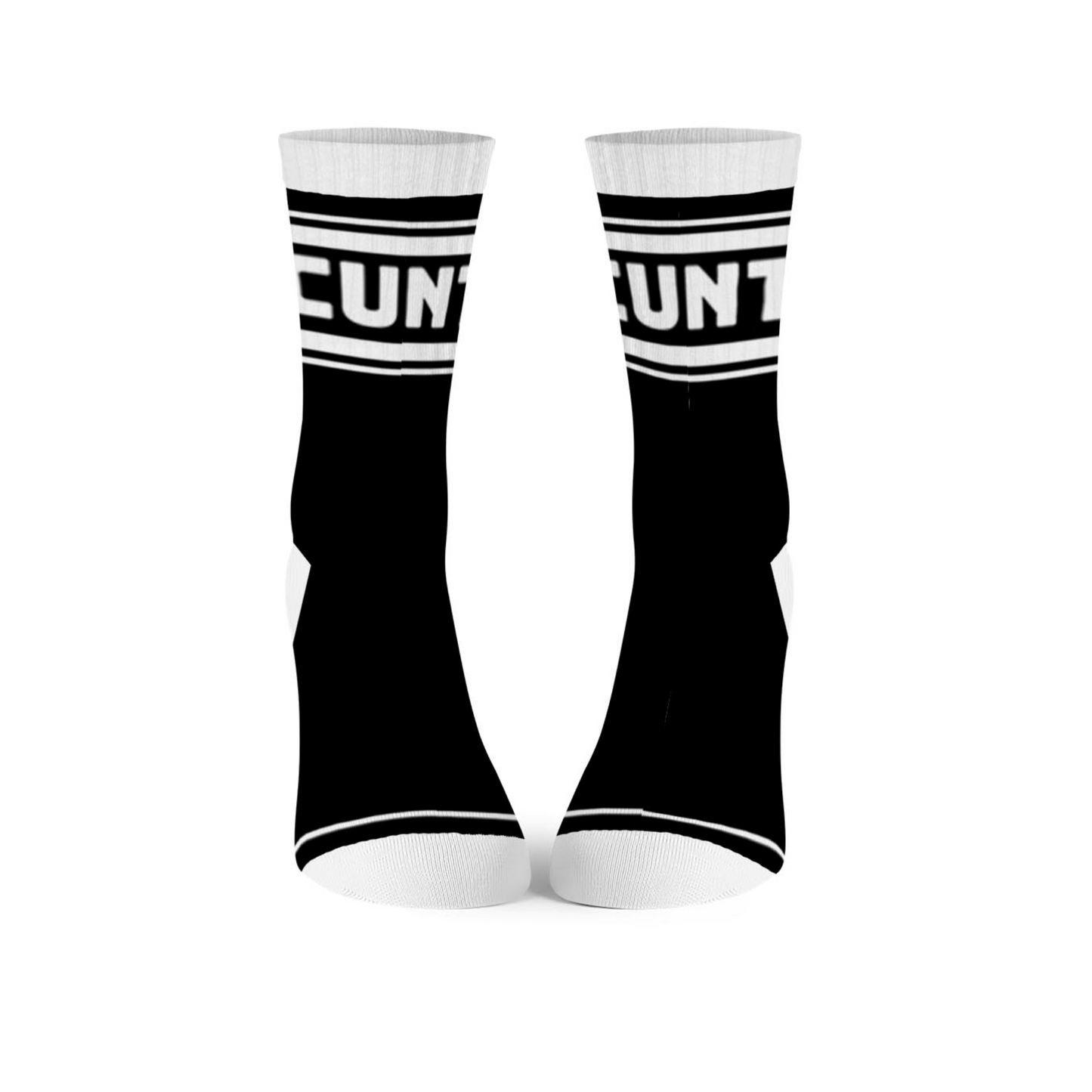 CUNT | Cotton Crew Socks | Mid-length (Black)