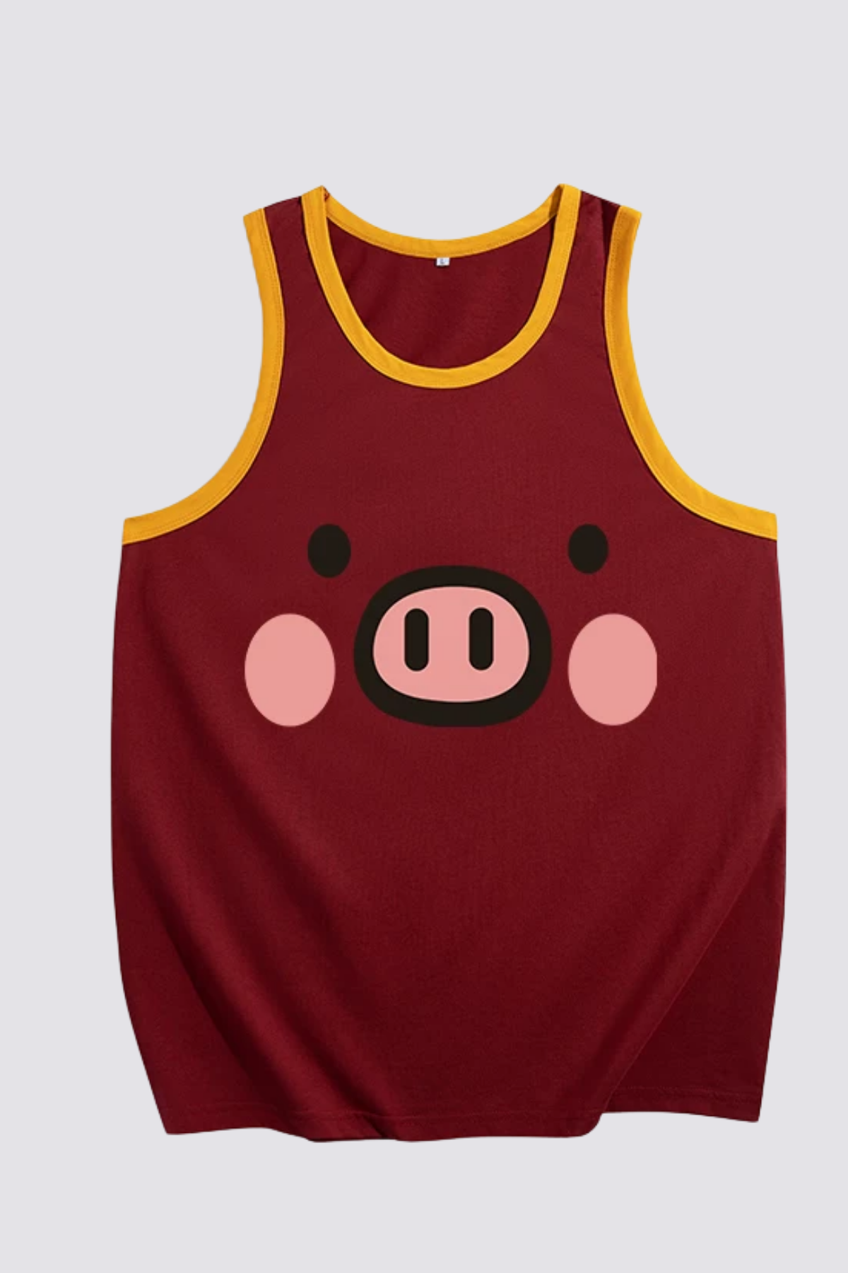 Pure Shoulder Pig Print Top Black