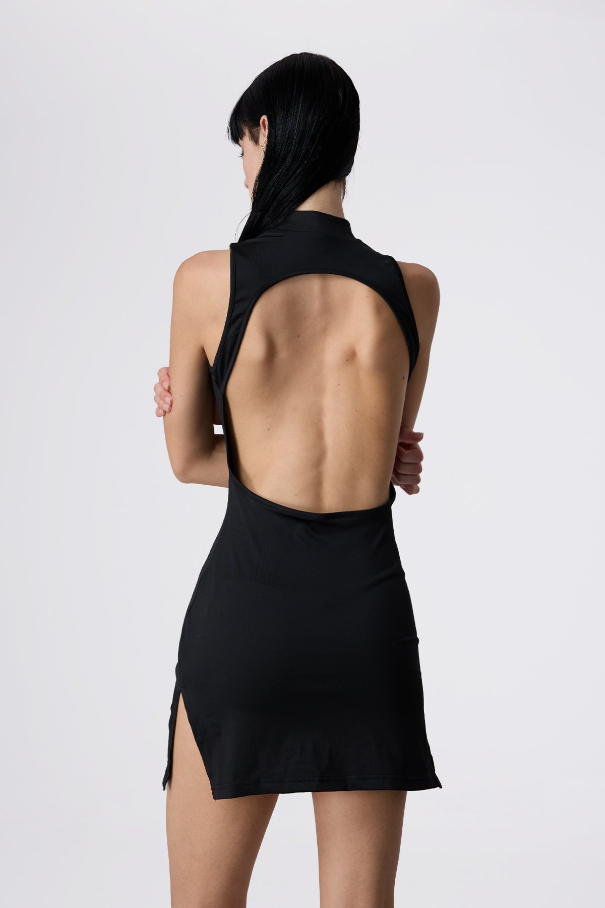 Quiet Drift Cutout Sleeveless Mini Dress