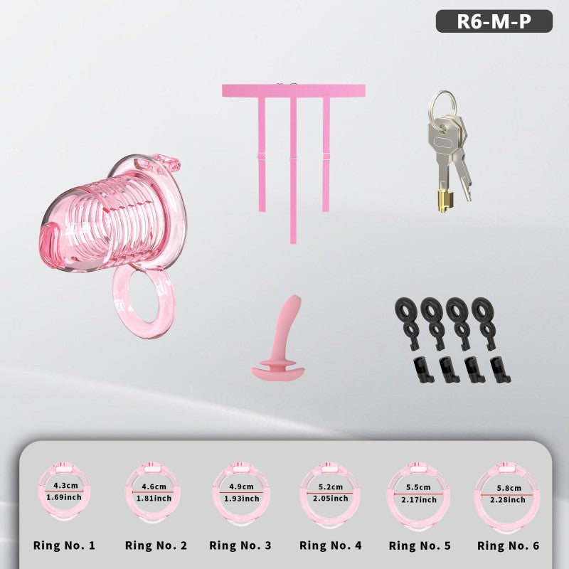 Transparent Flexible Chastity Cage with Stretchable Design (R6)