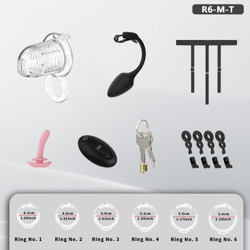 Transparent Flexible Chastity Cage with Stretchable Design (R6)