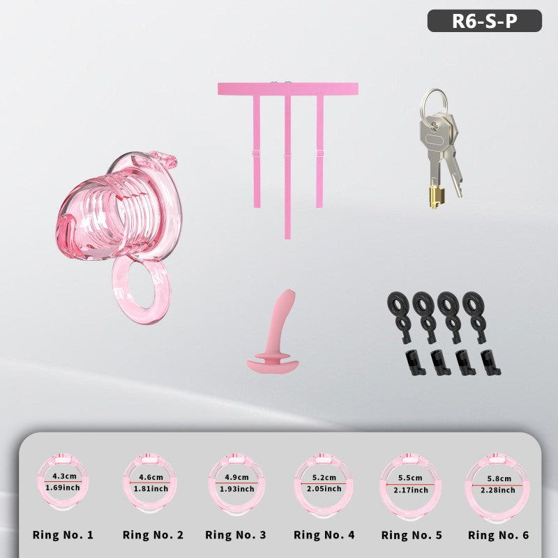 Transparent Flexible Chastity Cage with Stretchable Design (R6)