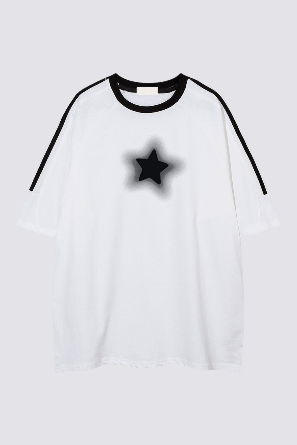Rainbow Surge Star Print T-Shirt White