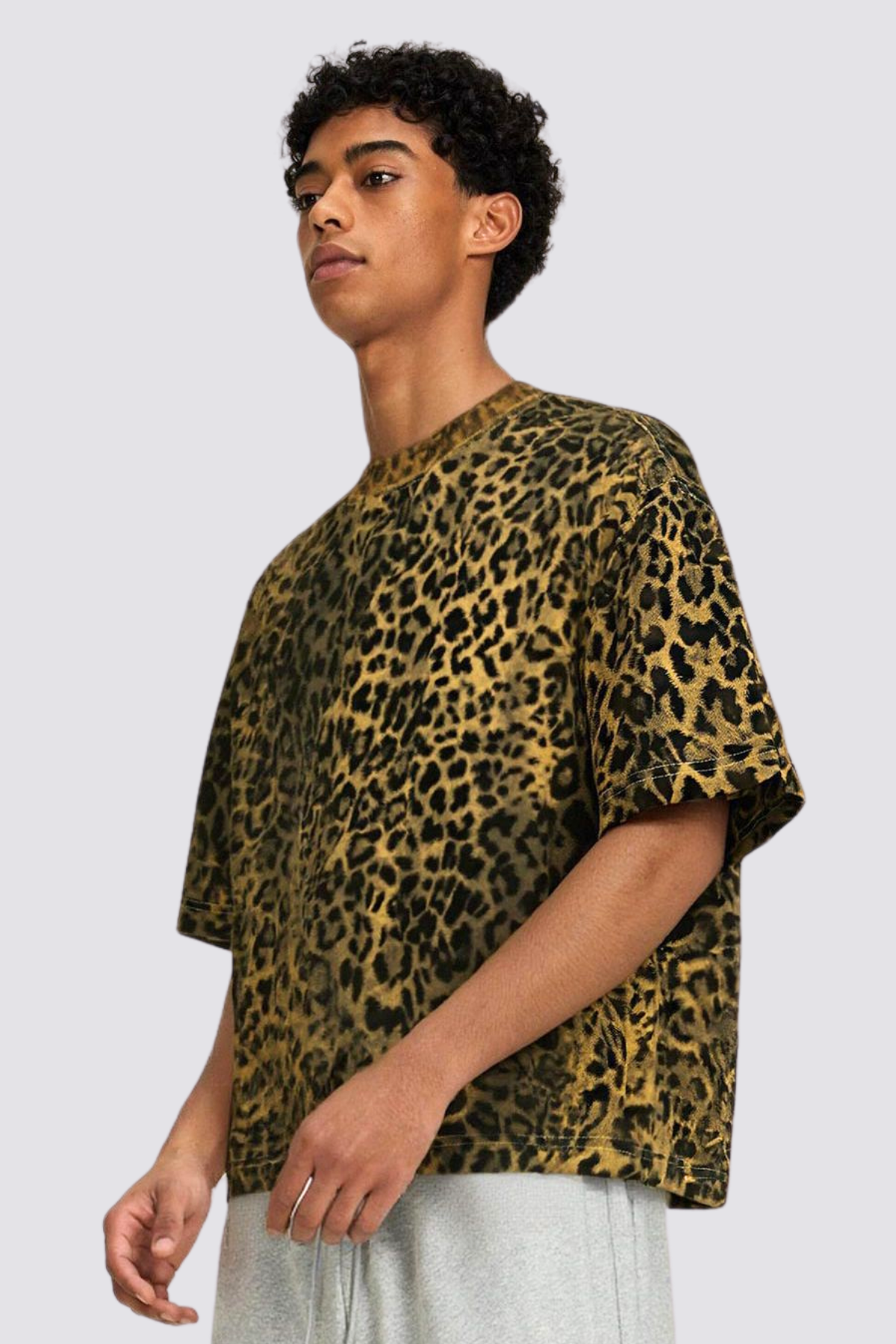 Raw Roam Leopard T Shirt In Yellow