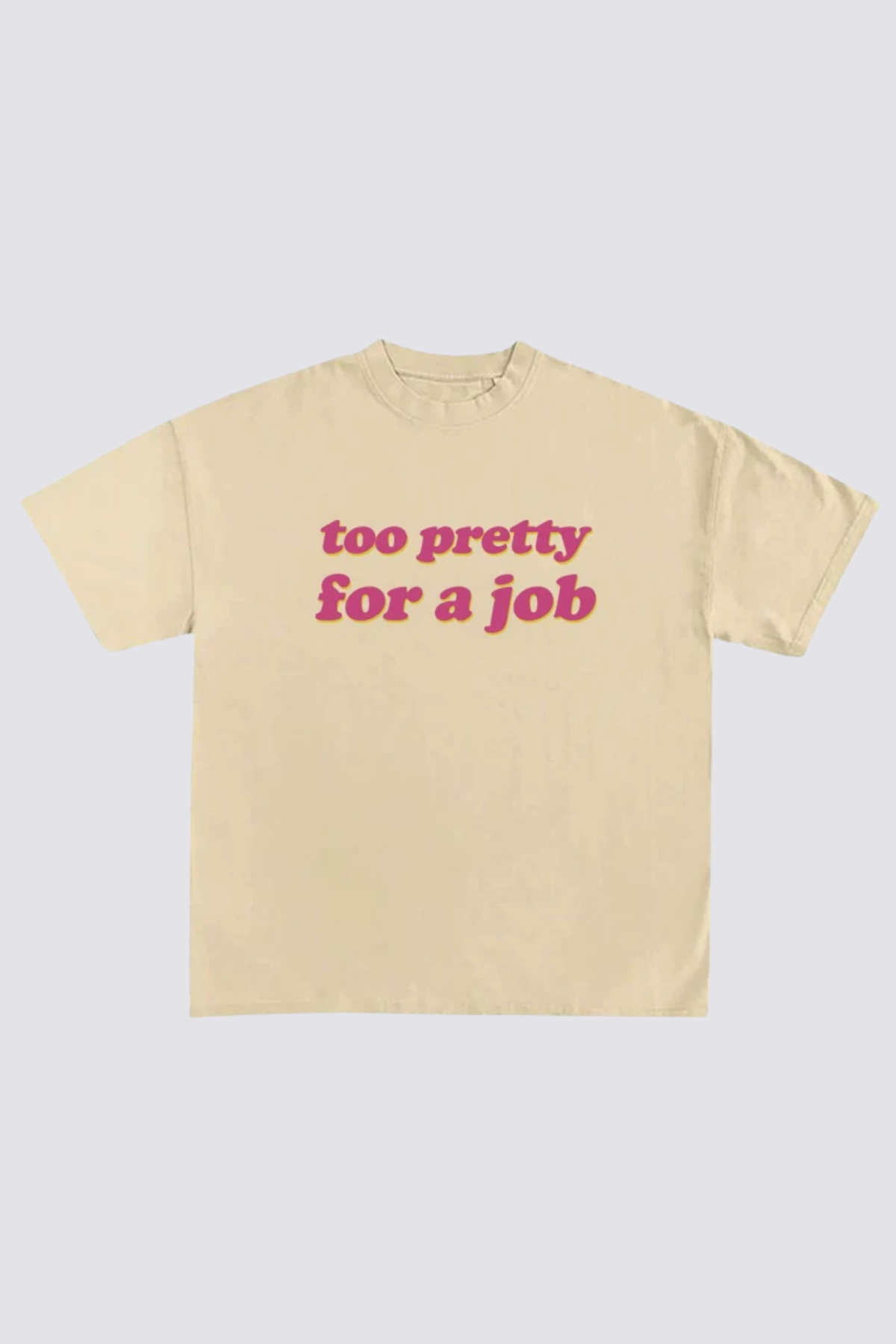 Rugged Mark Print T-Shirt Apricot