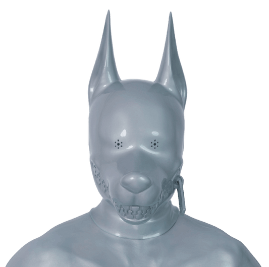 Furrjoi Zipper Dog Hood Silver Perforated Eyes