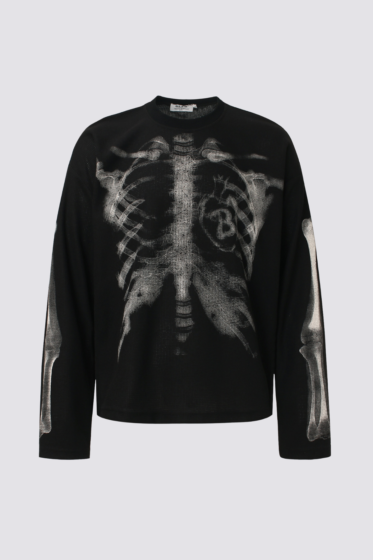 Shadow Graphic Print Long Sleeve Top