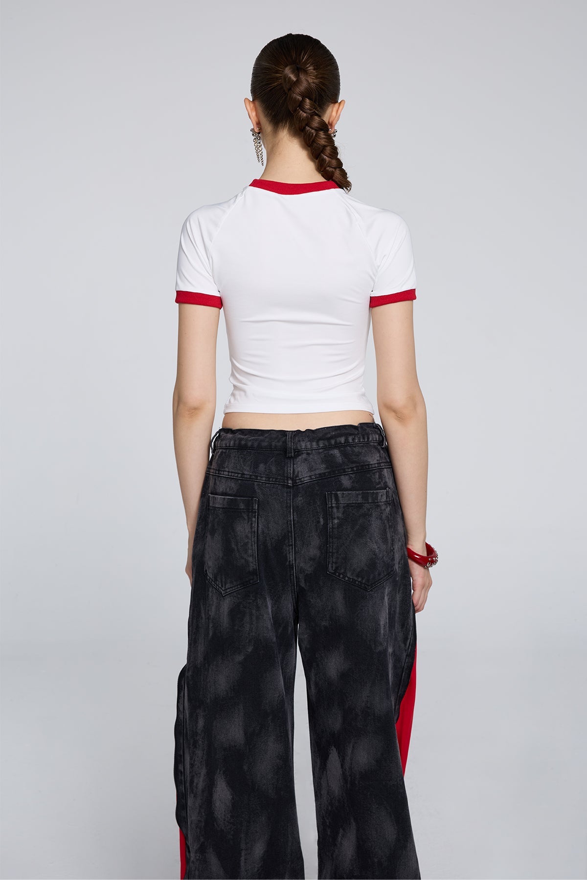 Short Ascent Print Crop Top
