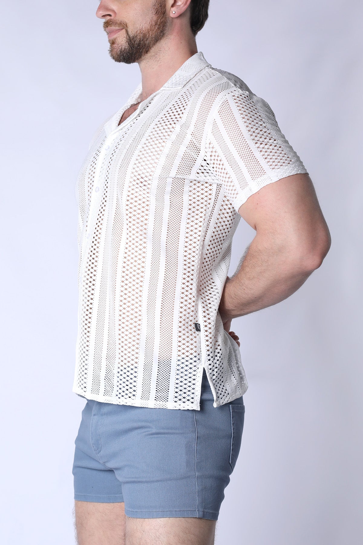 Sicily Crochet Mesh Shirt