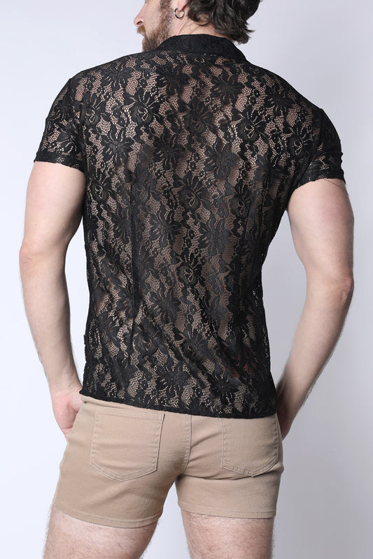 Sorrento Button-Down Lace Shirt