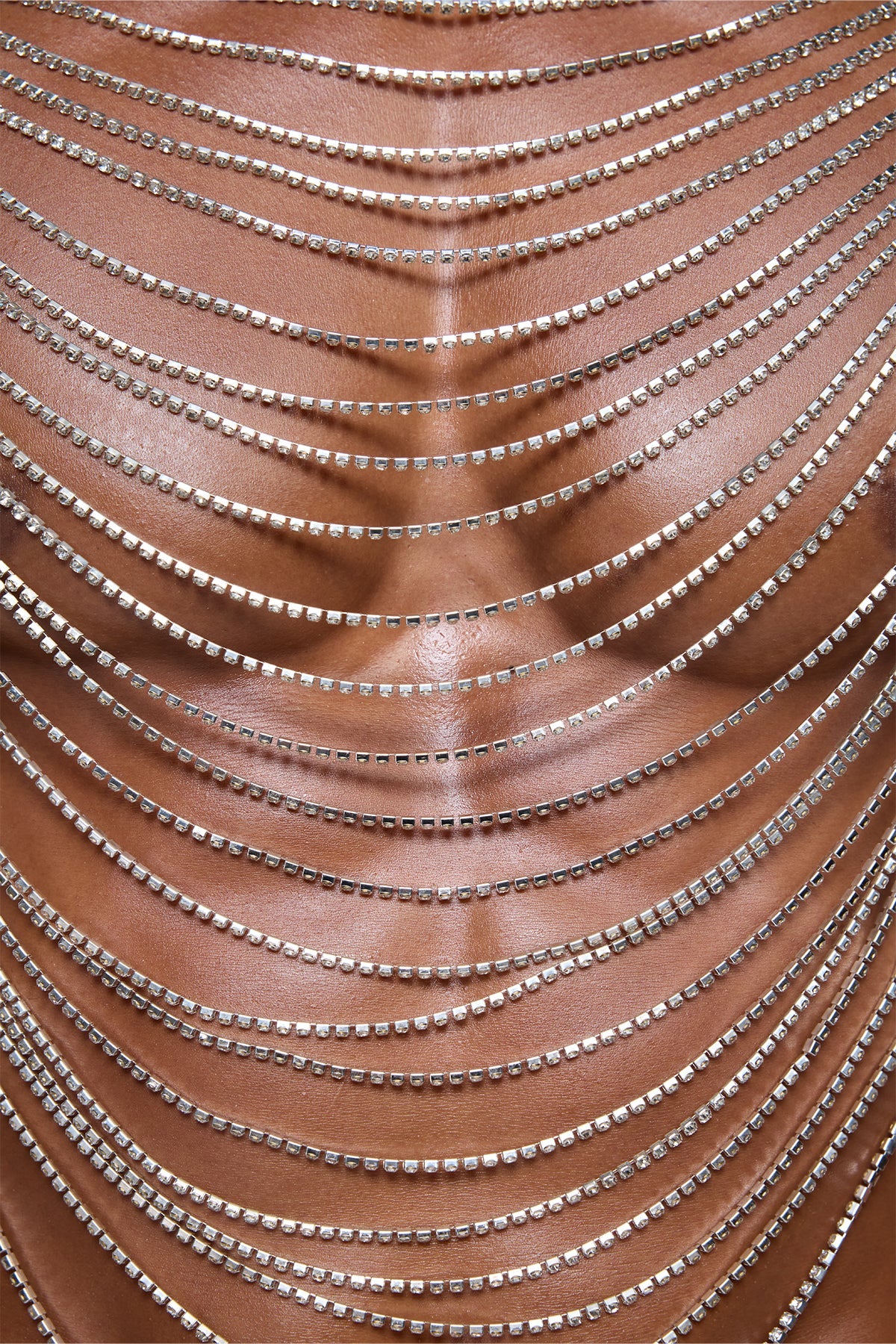 Static Link Rhinestone Chain Top