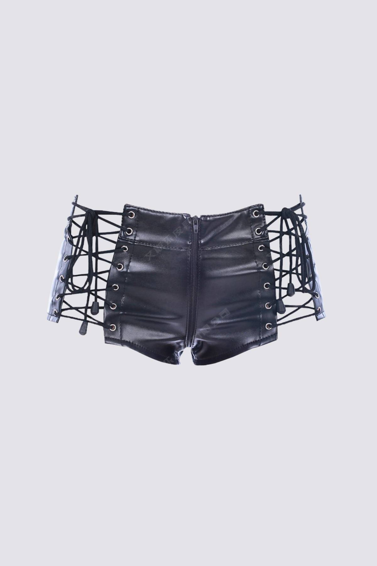 Storm Strap Leather Lace Up Shorts