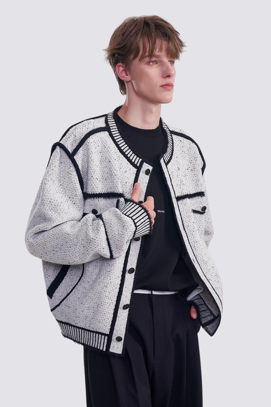 Stretch Knit Sweater Jacket