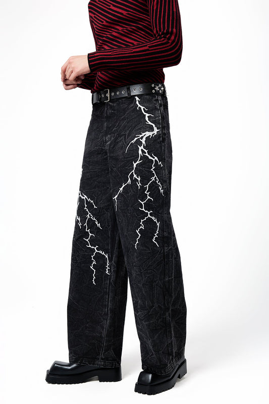Urban Outlaw Embroidery Straight Jeans