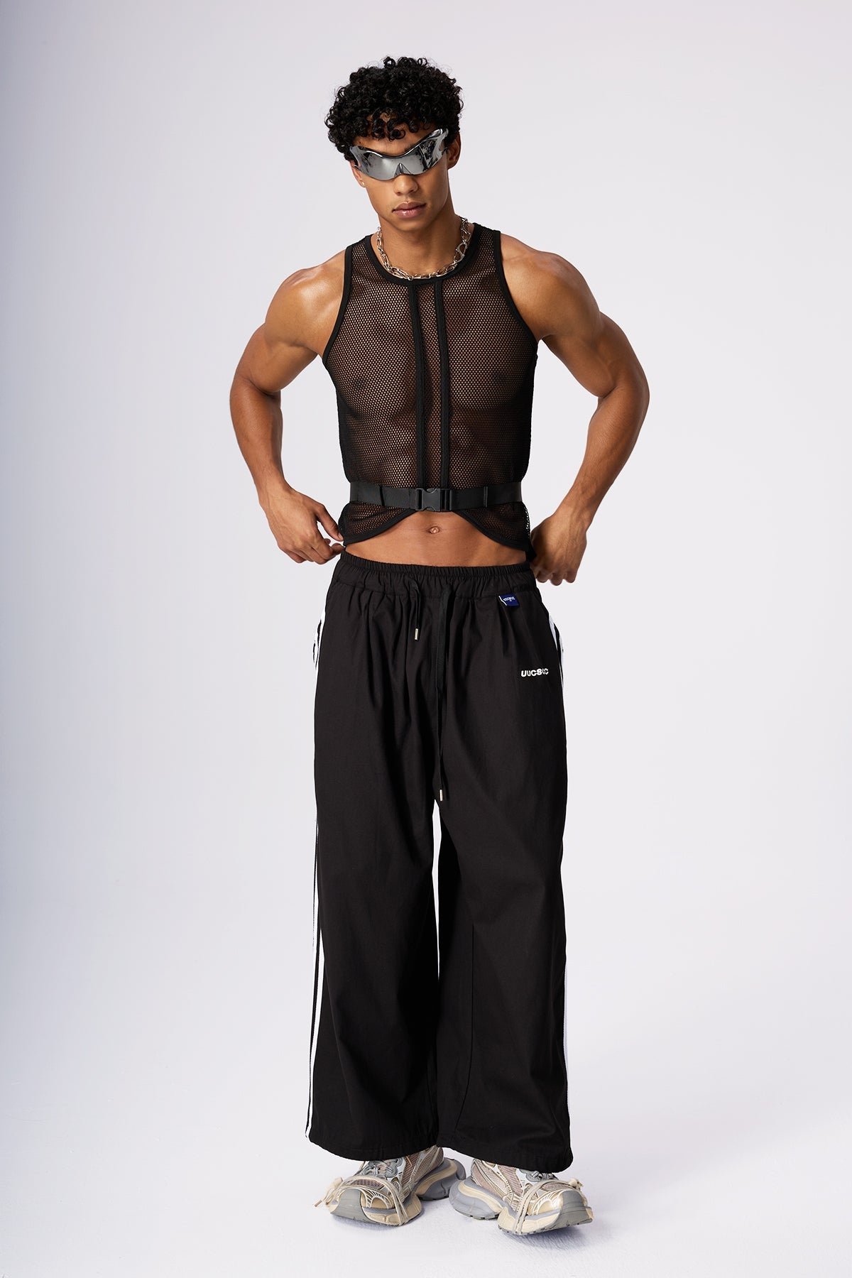 Vapor Stitch Fishnet Crop Top
