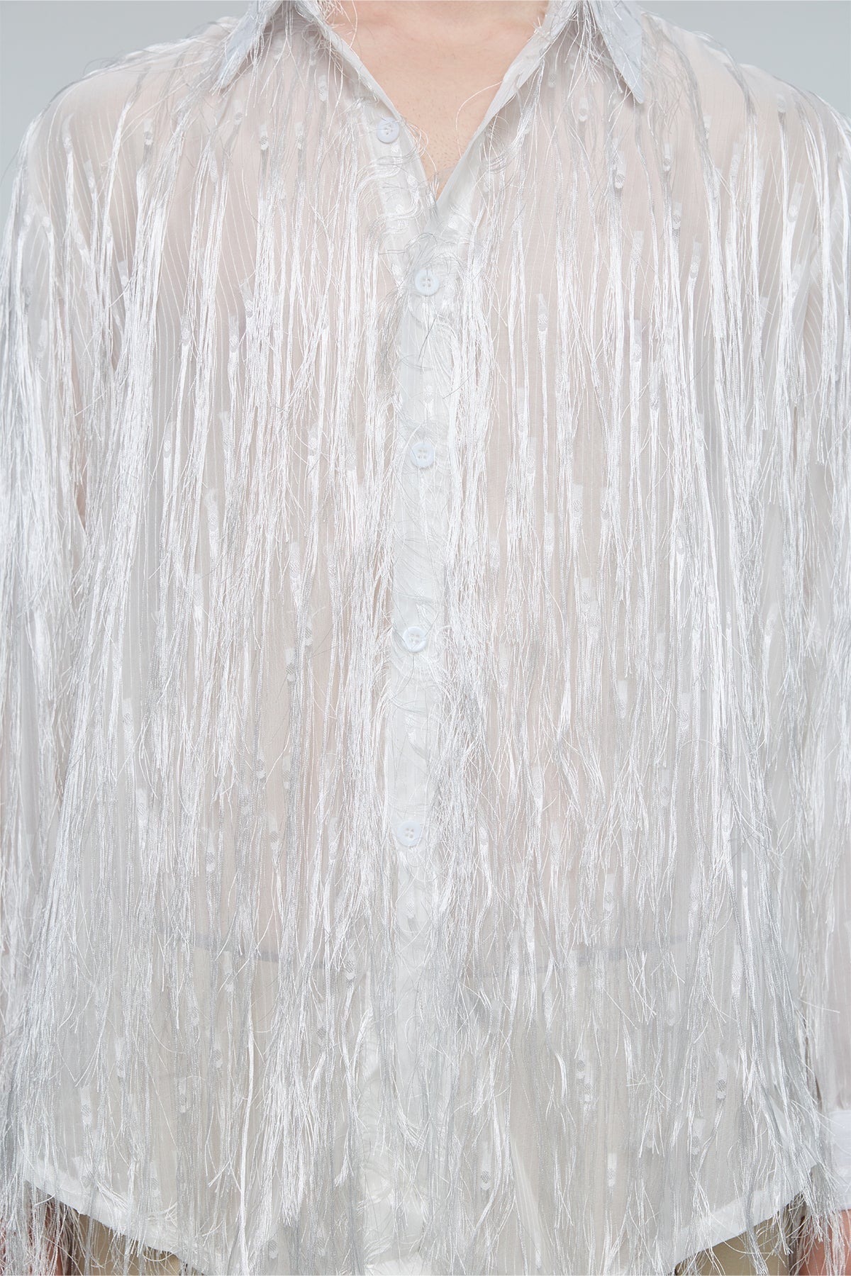 Vector Bloom Long Sleeve Fringe Shirt