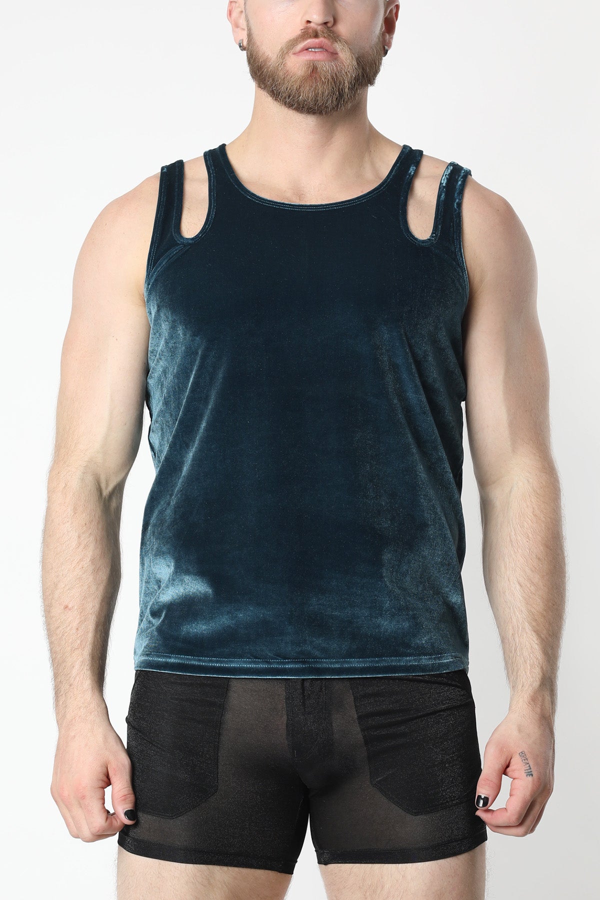 Vaux Velvet Crush Double Strap Tank Top **FINAL SALE**