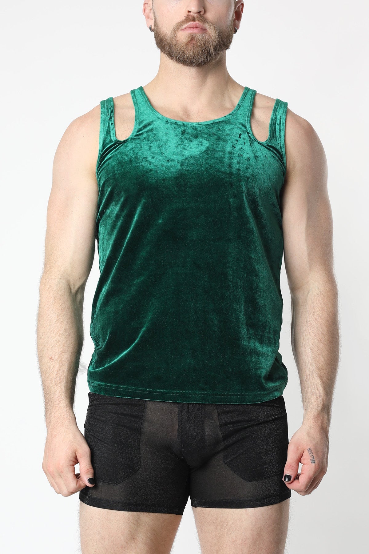 Vaux Velvet Crush Double Strap Tank Top **FINAL SALE**