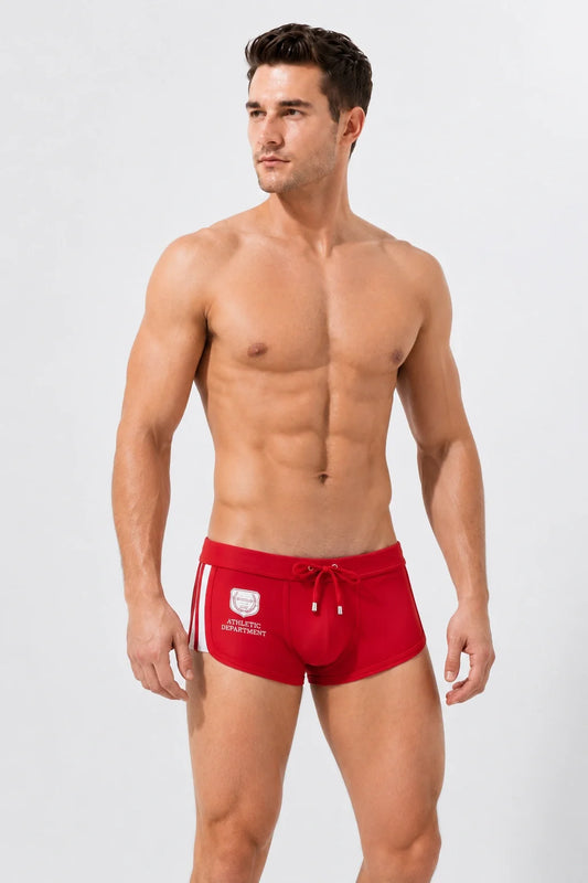 Men's Swim Trunks with Secure Tie – Beach & Pool Boxer Swimwear