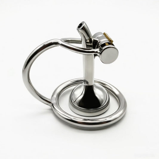 Stainless Steel Flip-Style Male Chastity Cage – Metal Birdcage with Lock | 40/45/50mm Rings