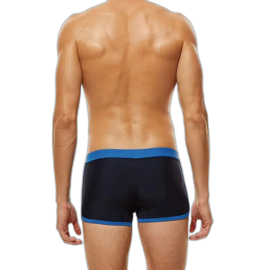Oversized Nylon Boxer Swim Trunks